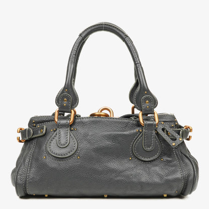 Chloe Paddington Satchel Tasche aus grauem Kalbsleder