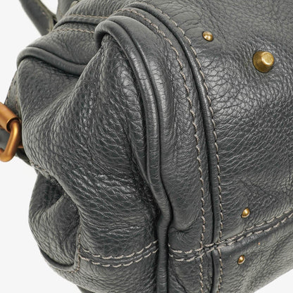 Chloe Paddington Satchel Tasche aus grauem Kalbsleder