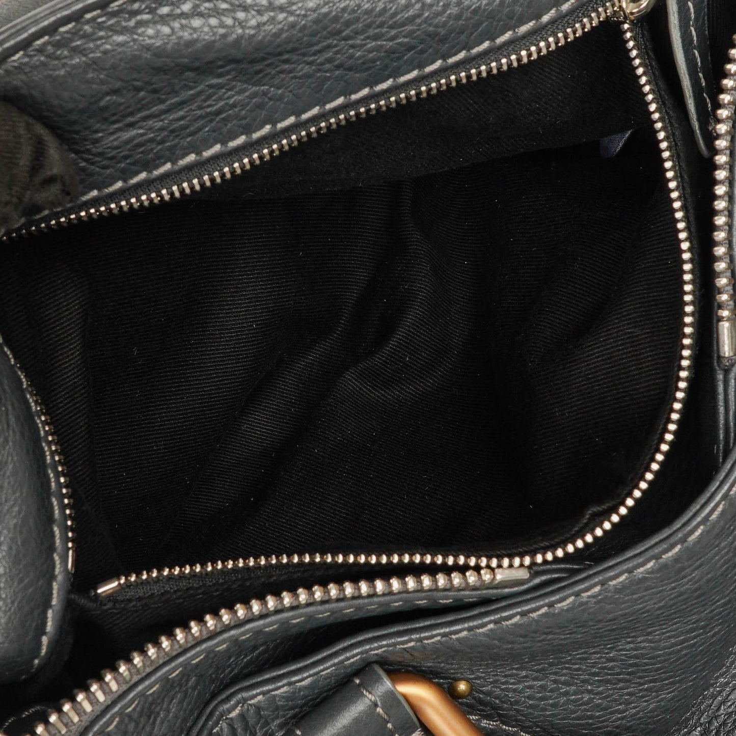 Chloe Paddington Satchel Tasche aus grauem Kalbsleder