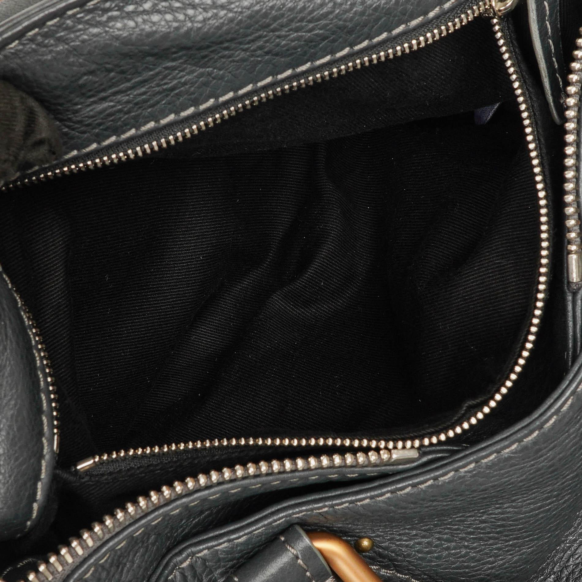 Chloe Paddington Satchel Tasche aus grauem Kalbsleder