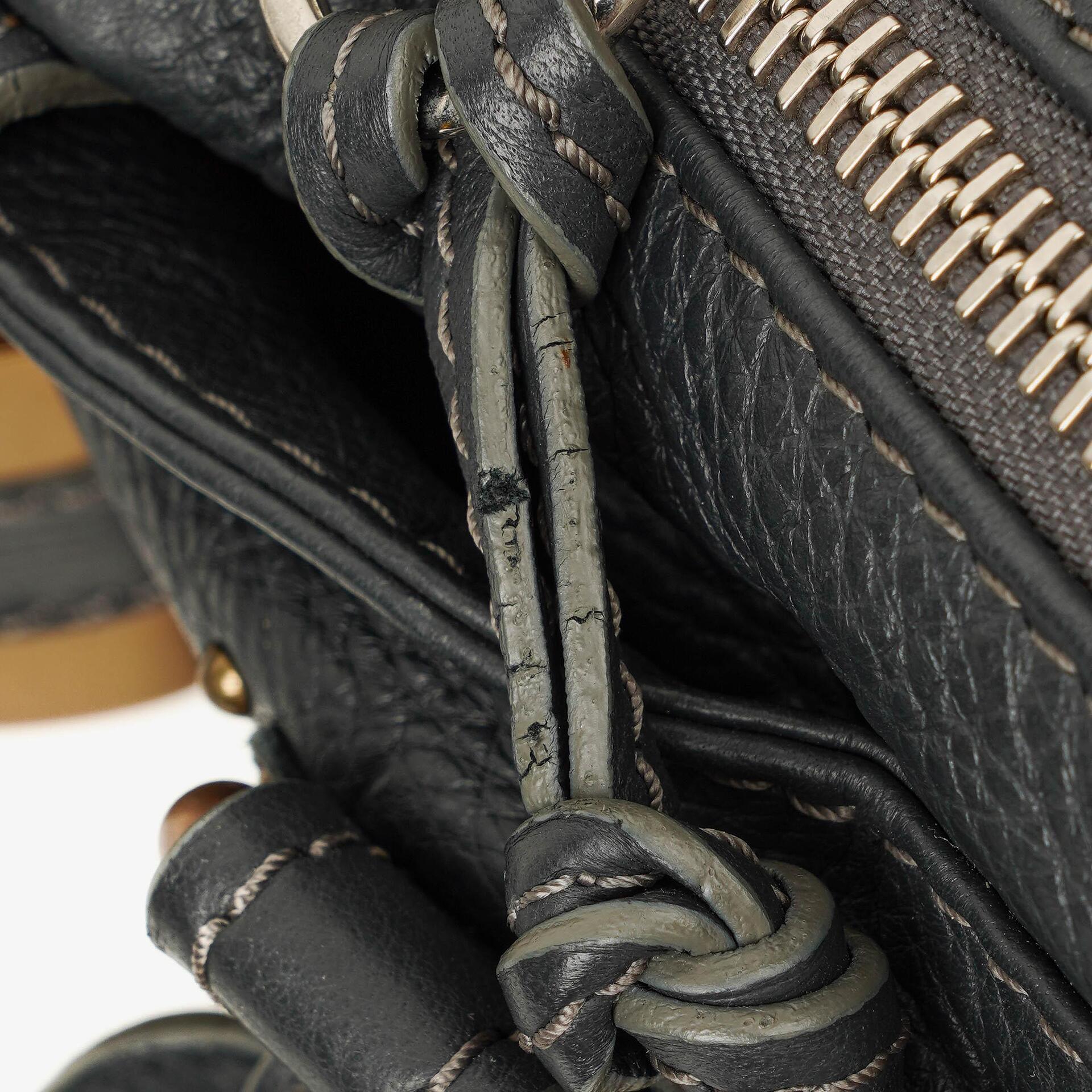 Chloe Paddington Satchel Tasche aus grauem Kalbsleder
