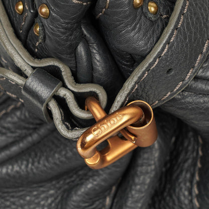 Chloe Paddington Satchel Tasche aus grauem Kalbsleder