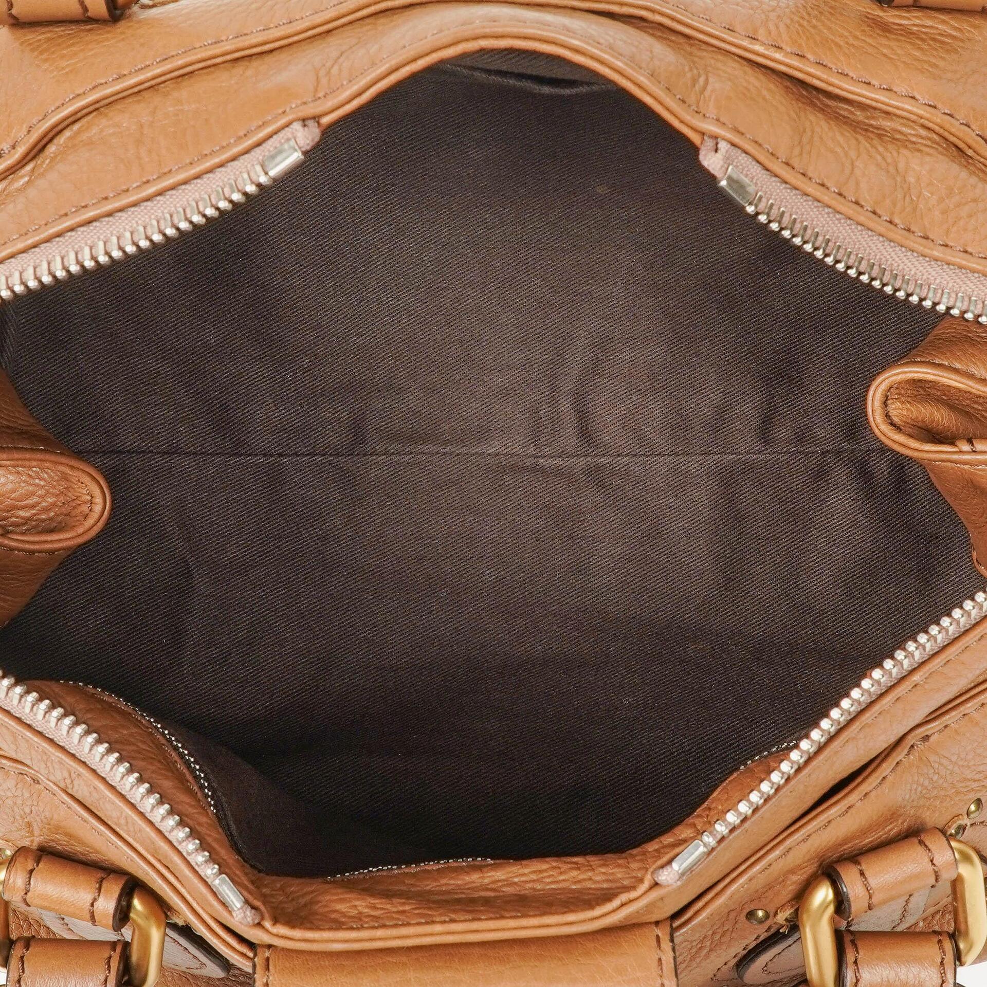 Chloé Paddington Satchel Tasche aus Kalbsleder in Havana