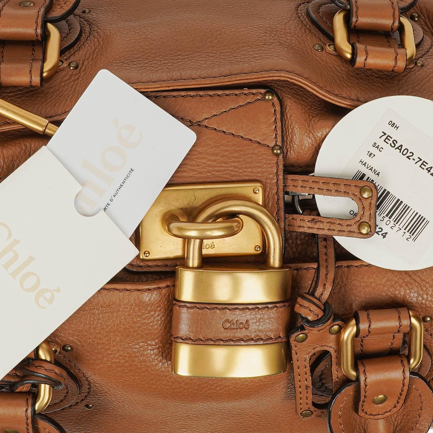 Chloé Paddington Satchel Tasche aus Kalbsleder in Havana