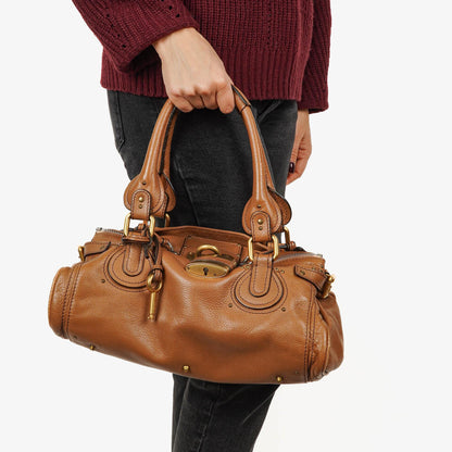 Chloé Paddington Satchel Tasche aus Kalbsleder in Havana