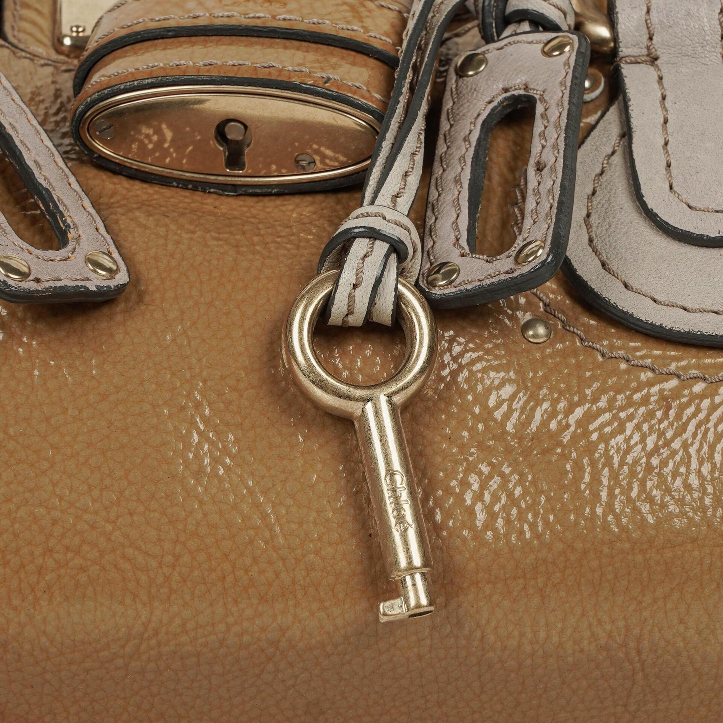 Chloe Paddington Satchel-Tasche aus Lackleder