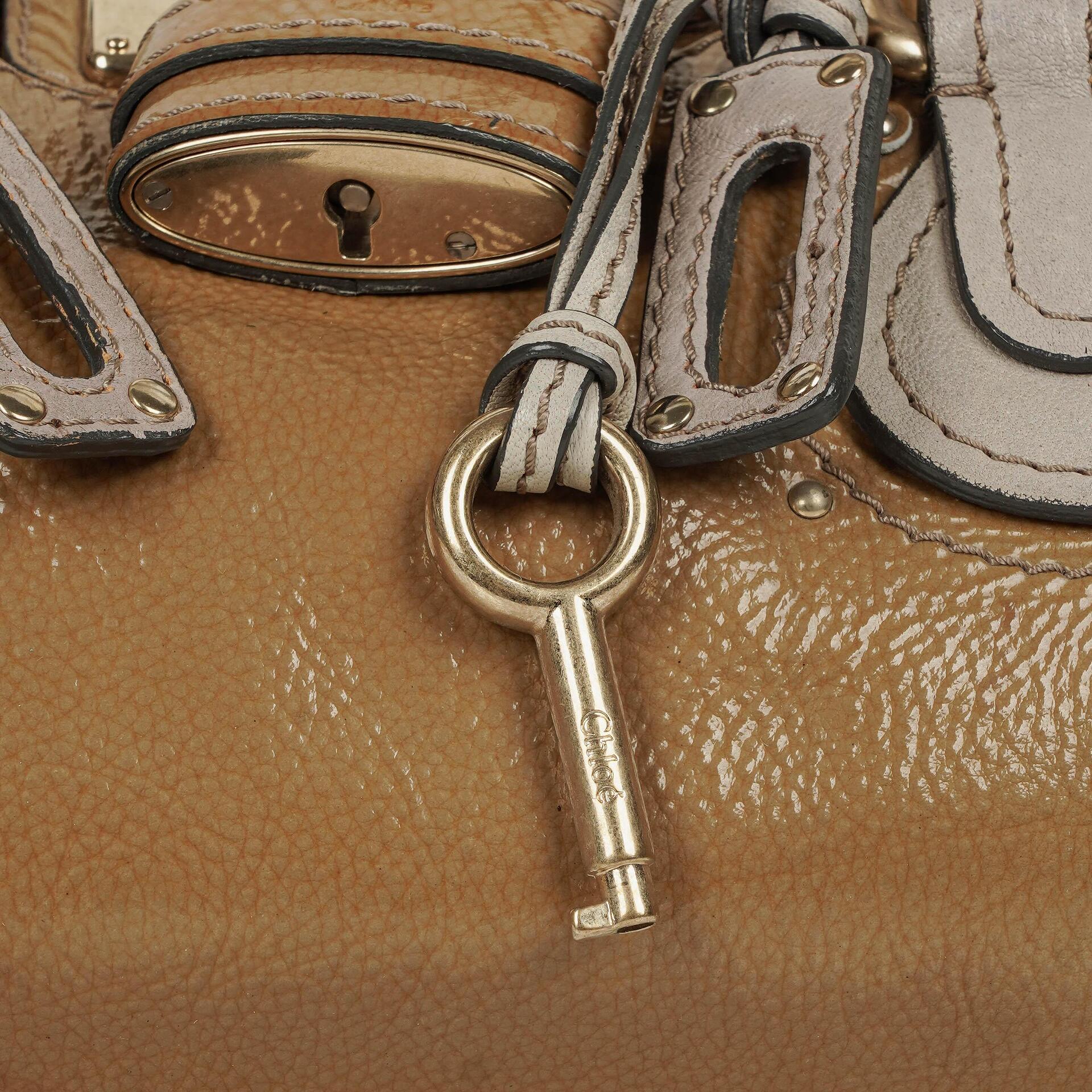 Chloe Paddington Satchel-Tasche aus Lackleder