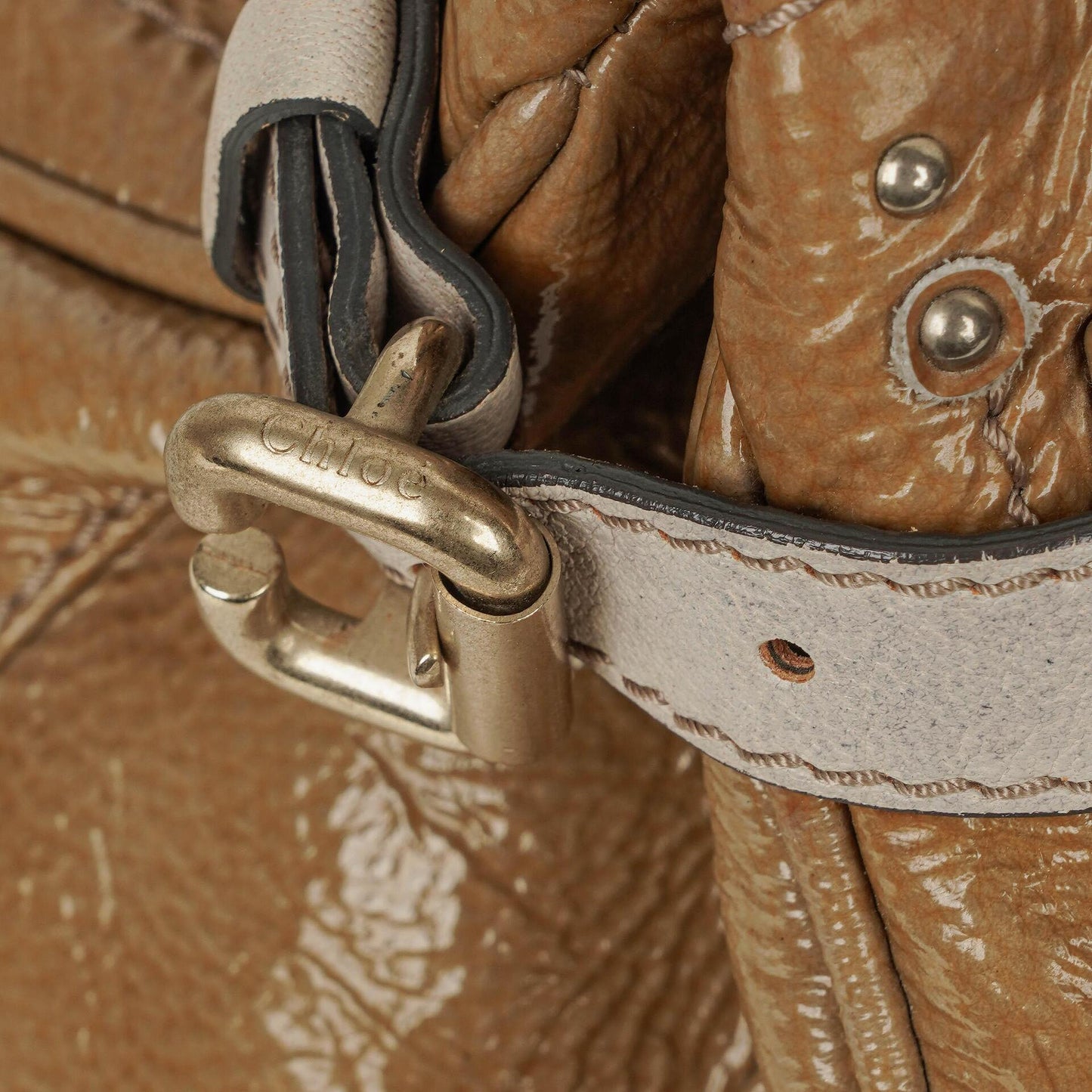 Chloe Paddington Satchel-Tasche aus Lackleder