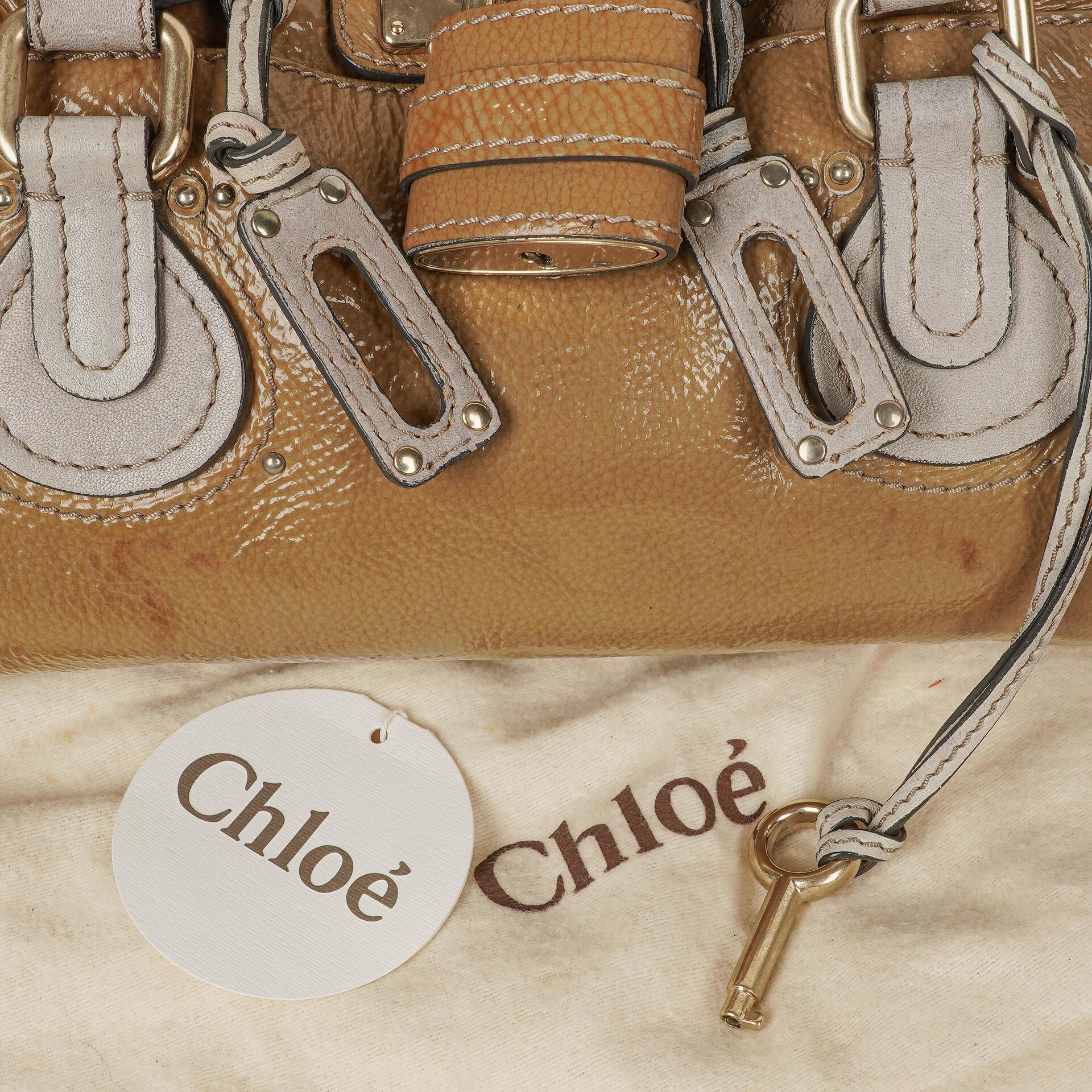 Chloe Paddington Satchel-Tasche aus Lackleder