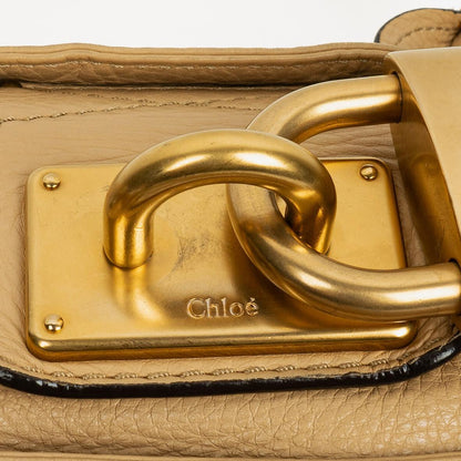 Chloe Paddington Kleine Satchel-Tasche aus beigem Kalbsleder