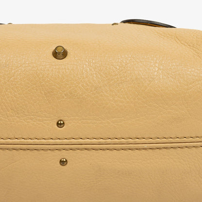 Chloe Paddington Kleine Satchel-Tasche aus beigem Kalbsleder