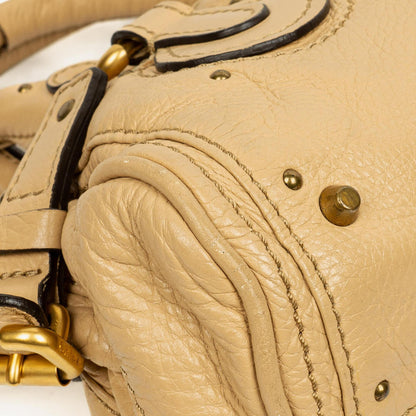 Chloe Paddington Kleine Satchel-Tasche aus beigem Kalbsleder