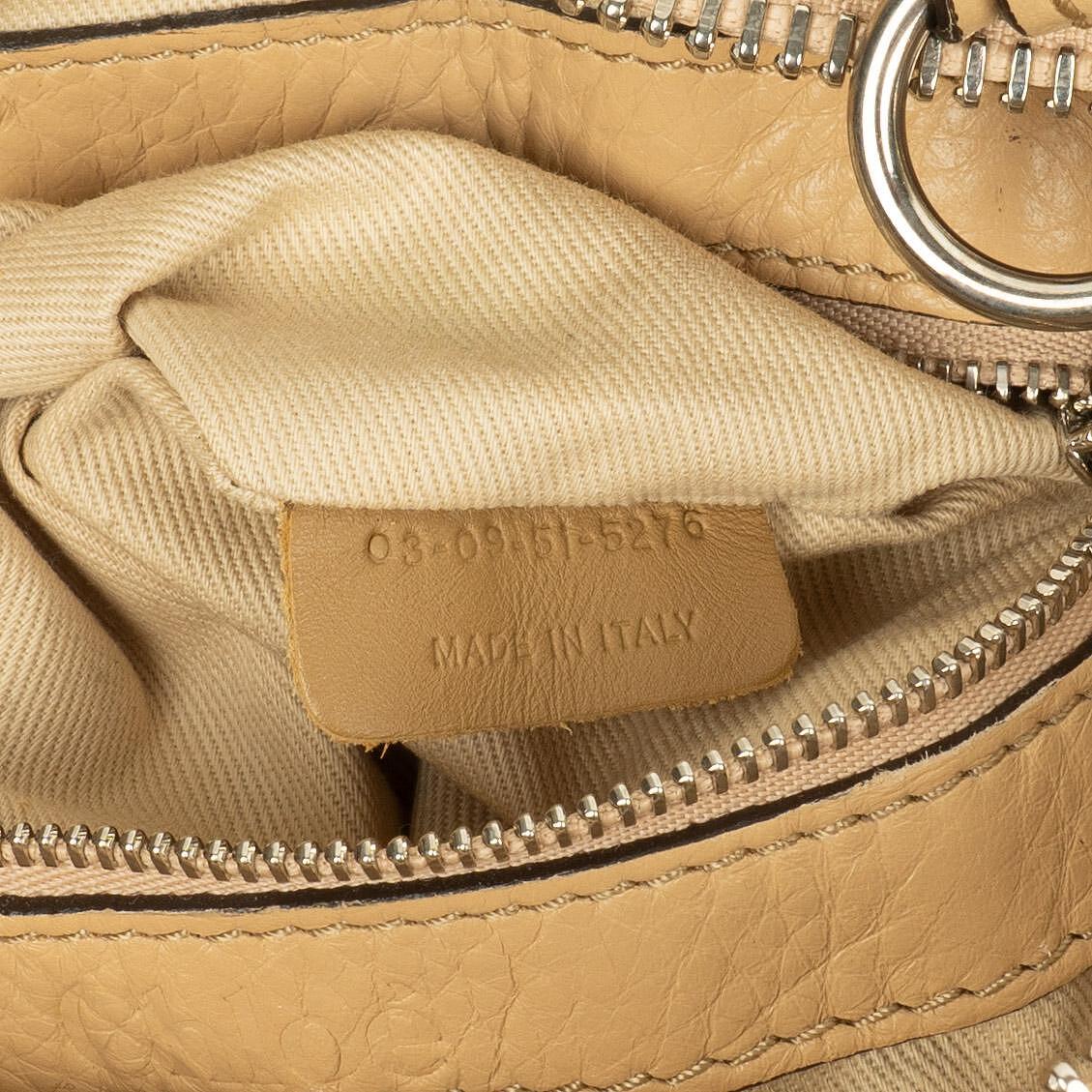 Chloe Paddington Kleine Satchel-Tasche aus beigem Kalbsleder