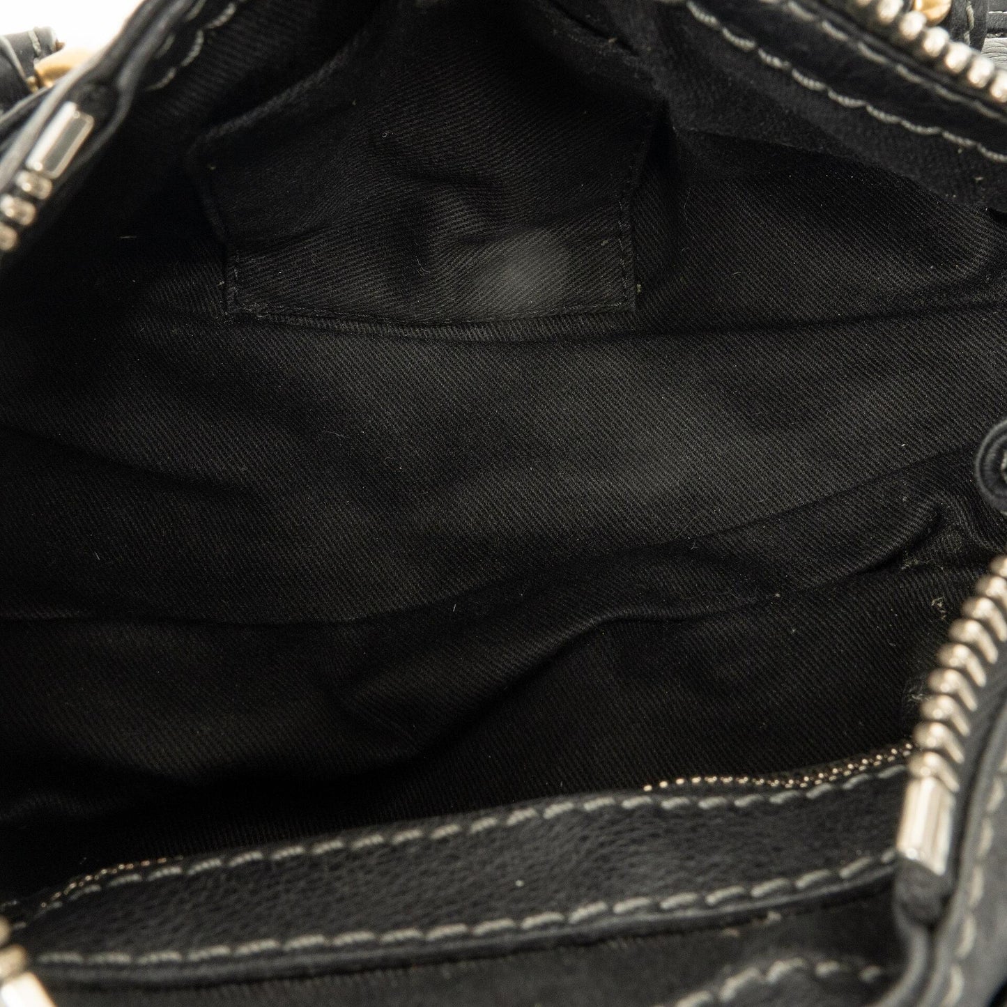 Chloe Paddington Kleine Satchel-Tasche aus schwarzem Kalbsleder