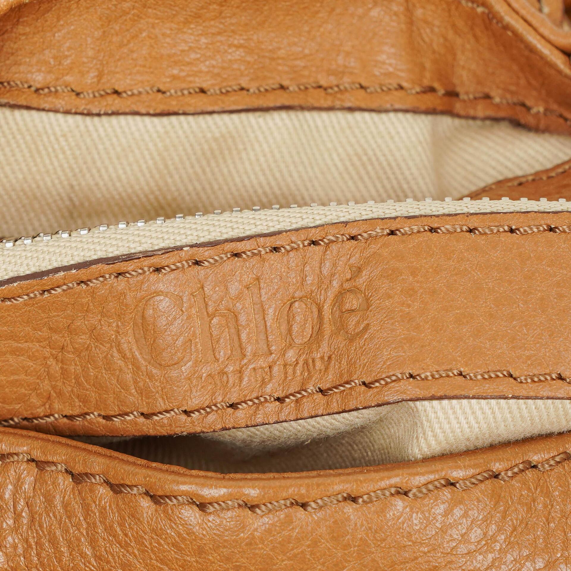 Chloe Paddington Kleine Braune Kalbsleder Aktentasche