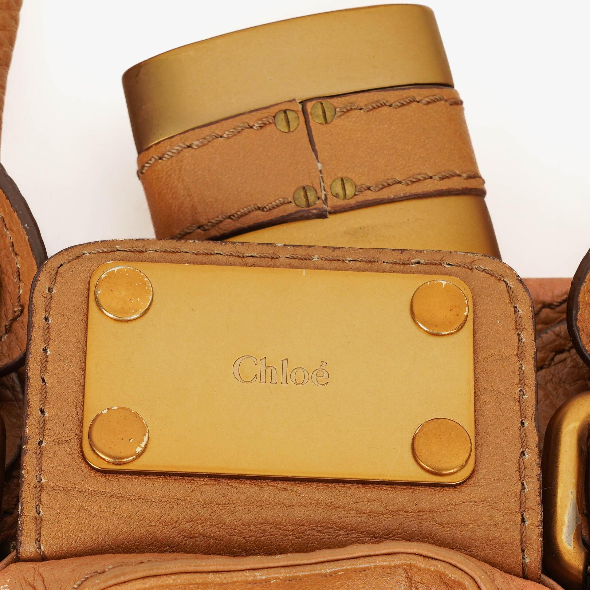 Chloe Paddington Kleine Braune Kalbsleder Aktentasche