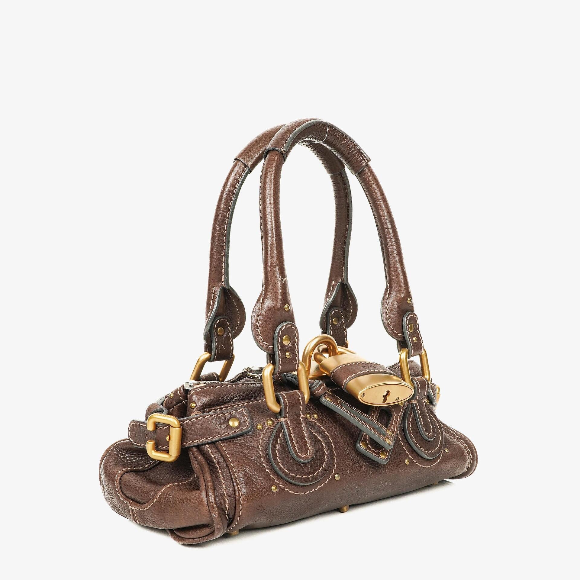 Chloe Paddington Kleine braune Lederhandtasche