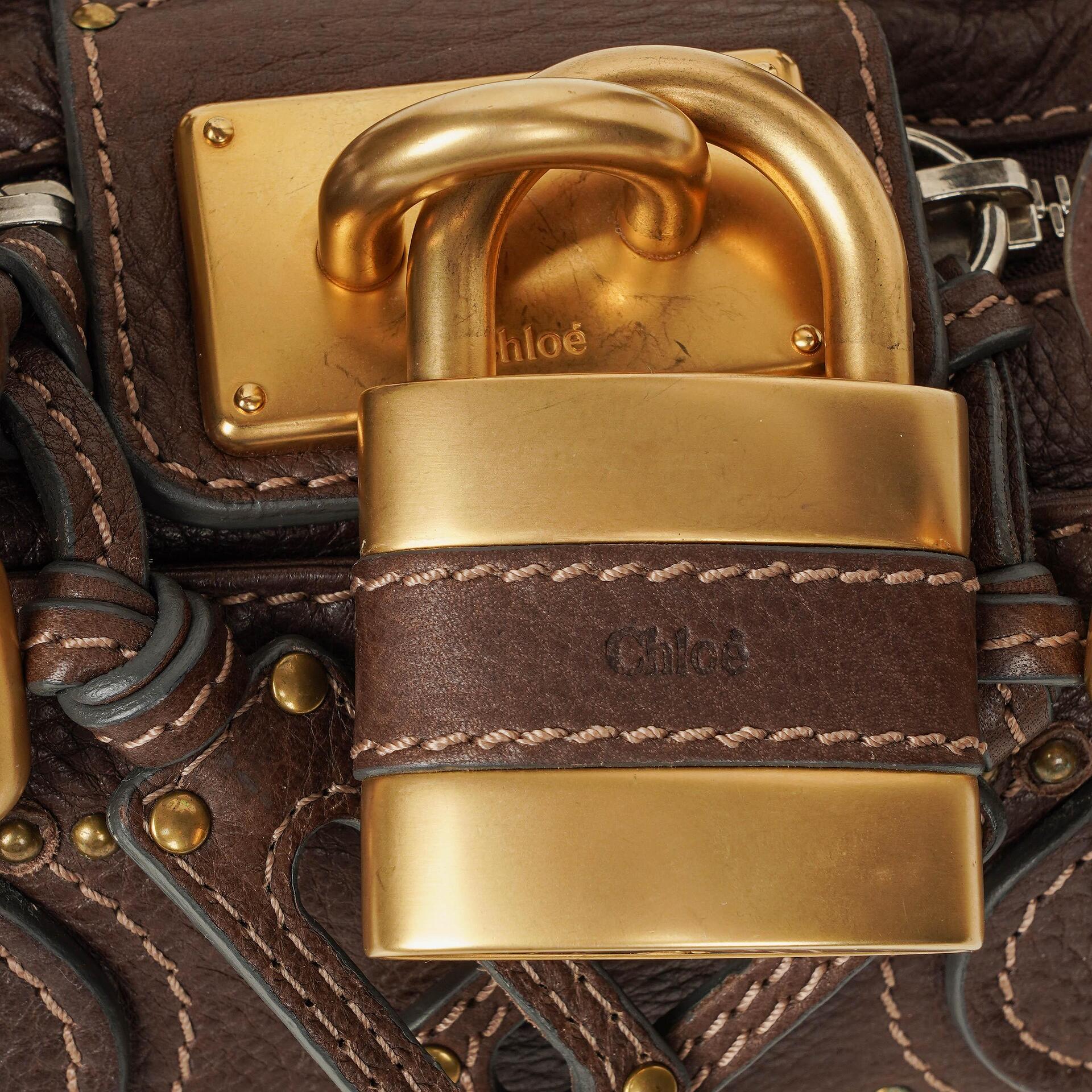 Chloe Paddington Kleine braune Lederhandtasche