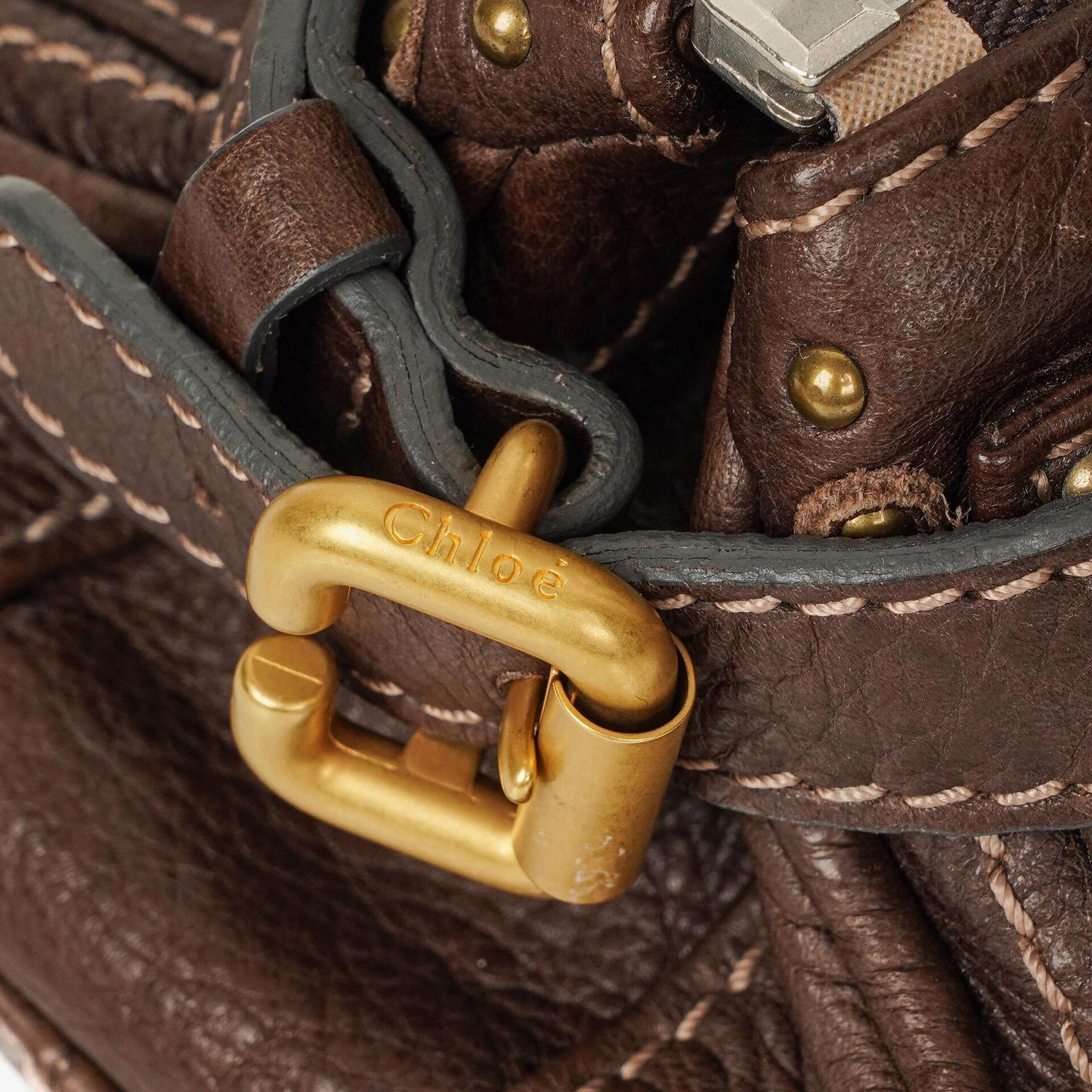 Chloe Paddington Kleine braune Lederhandtasche