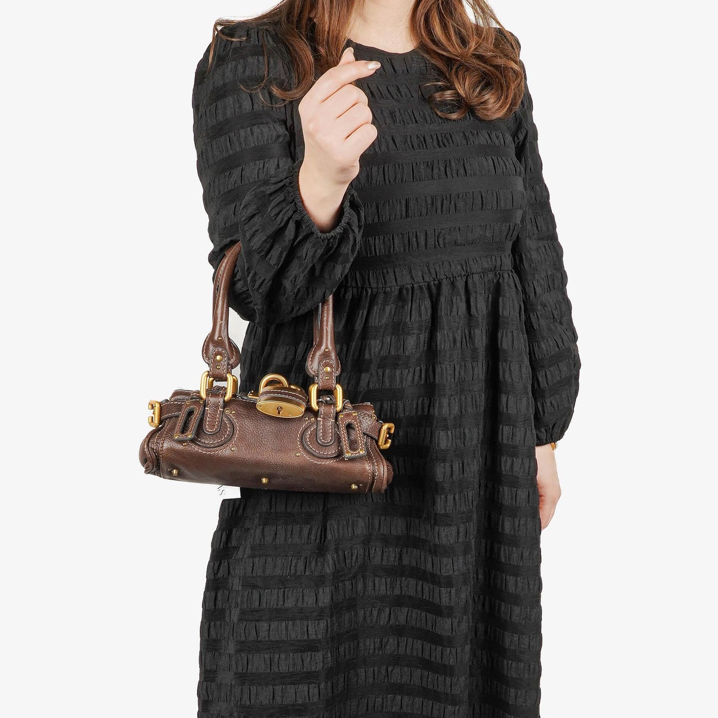 Chloe Paddington Kleine braune Lederhandtasche