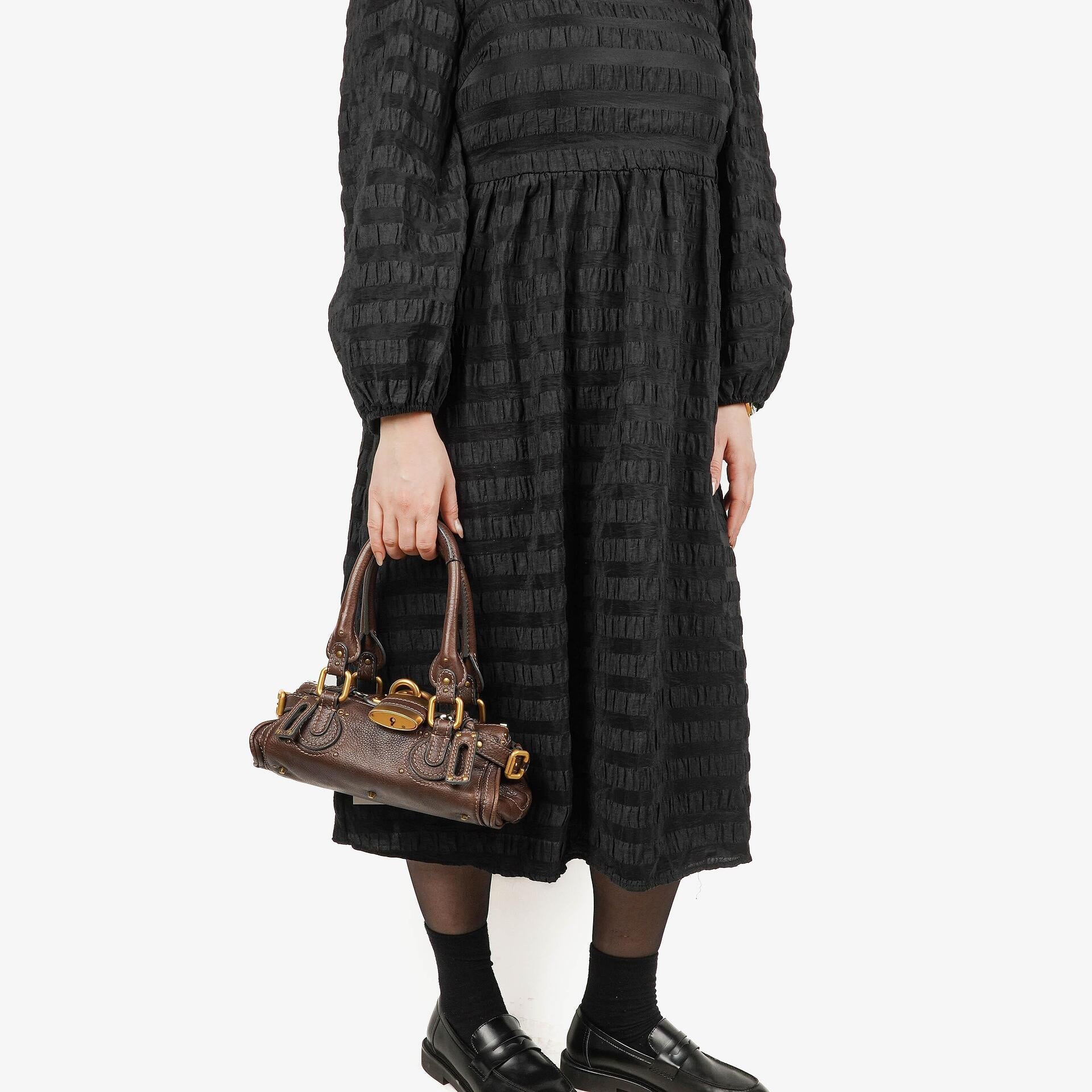 Chloe Paddington Kleine braune Lederhandtasche