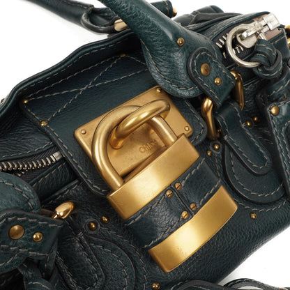 Chloe Paddington Satchel Tasche aus kleinem schwarzem Kalbsleder