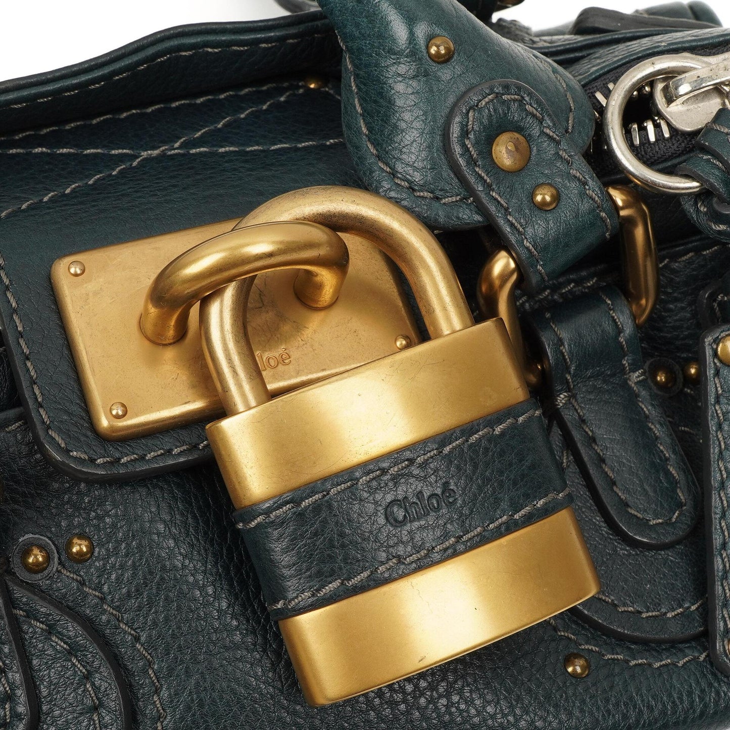 Chloe Paddington Satchel Tasche aus kleinem schwarzem Kalbsleder