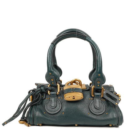 Chloe Paddington Satchel Tasche aus kleinem schwarzem Kalbsleder