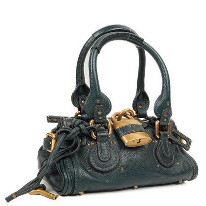 Chloe Paddington Satchel Tasche aus kleinem schwarzem Kalbsleder
