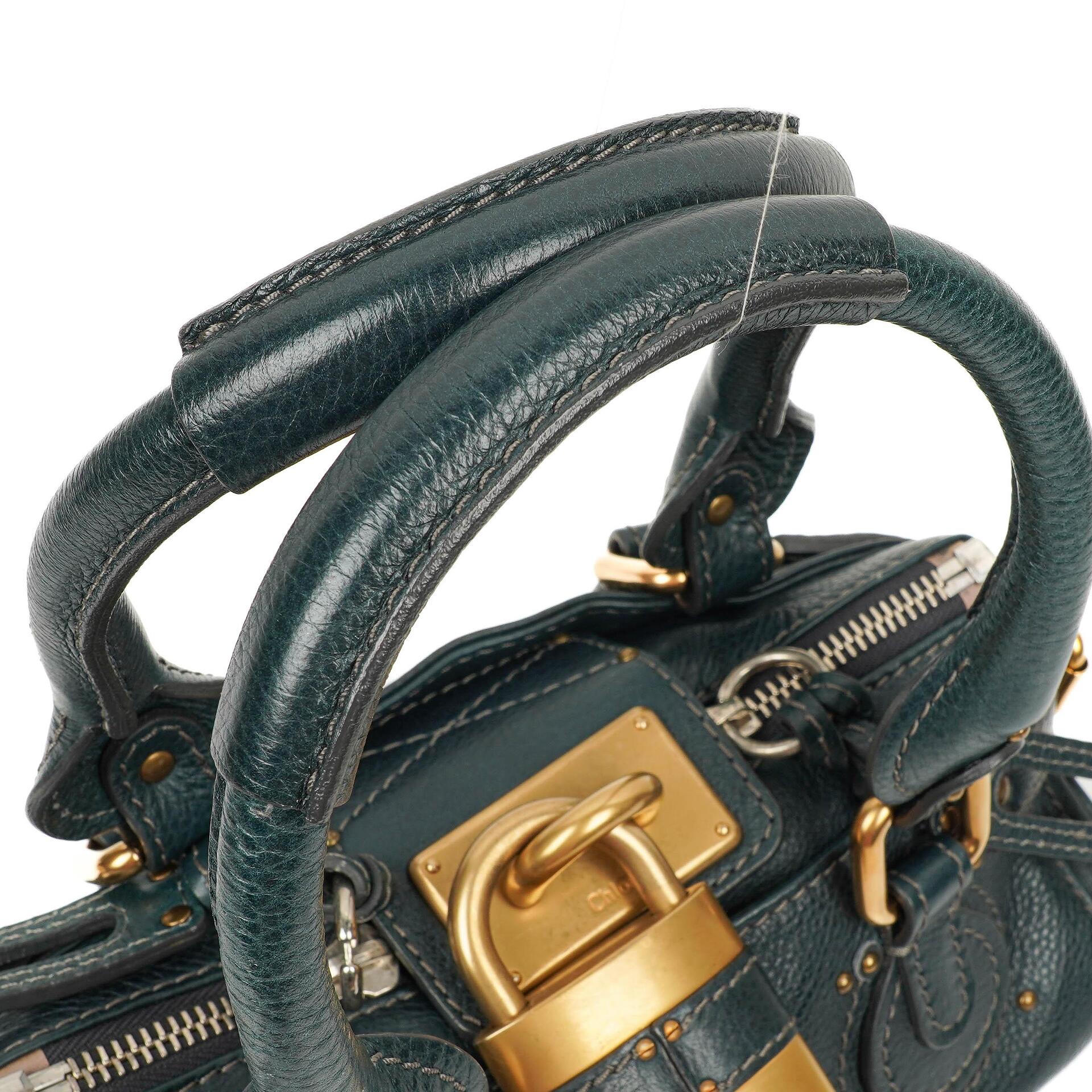 Chloe Paddington Satchel Tasche aus kleinem schwarzem Kalbsleder