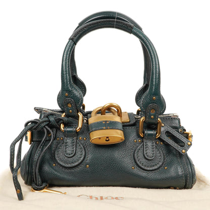 Chloe Paddington Satchel Tasche aus kleinem schwarzem Kalbsleder