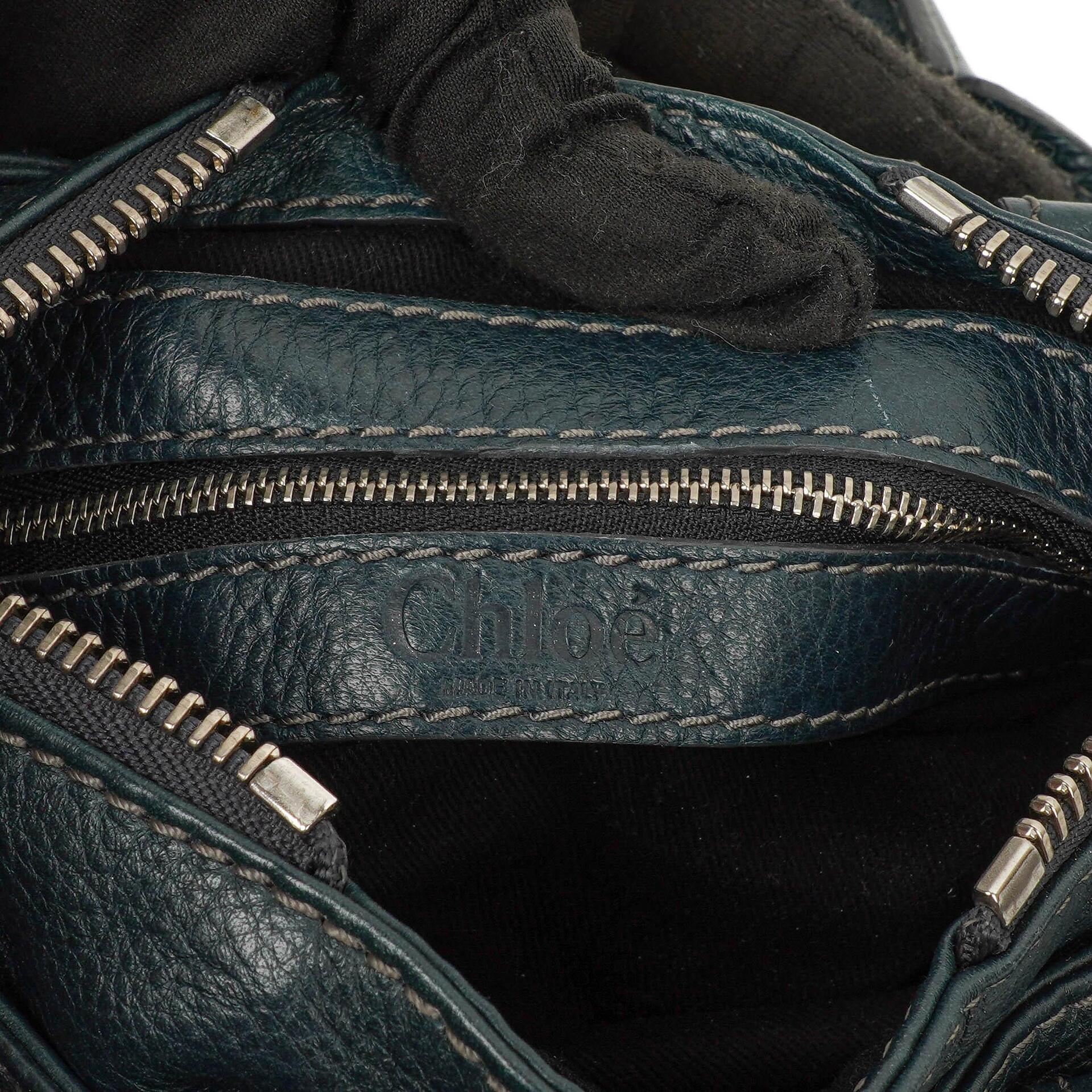 Chloe Paddington Satchel Tasche aus kleinem schwarzem Kalbsleder