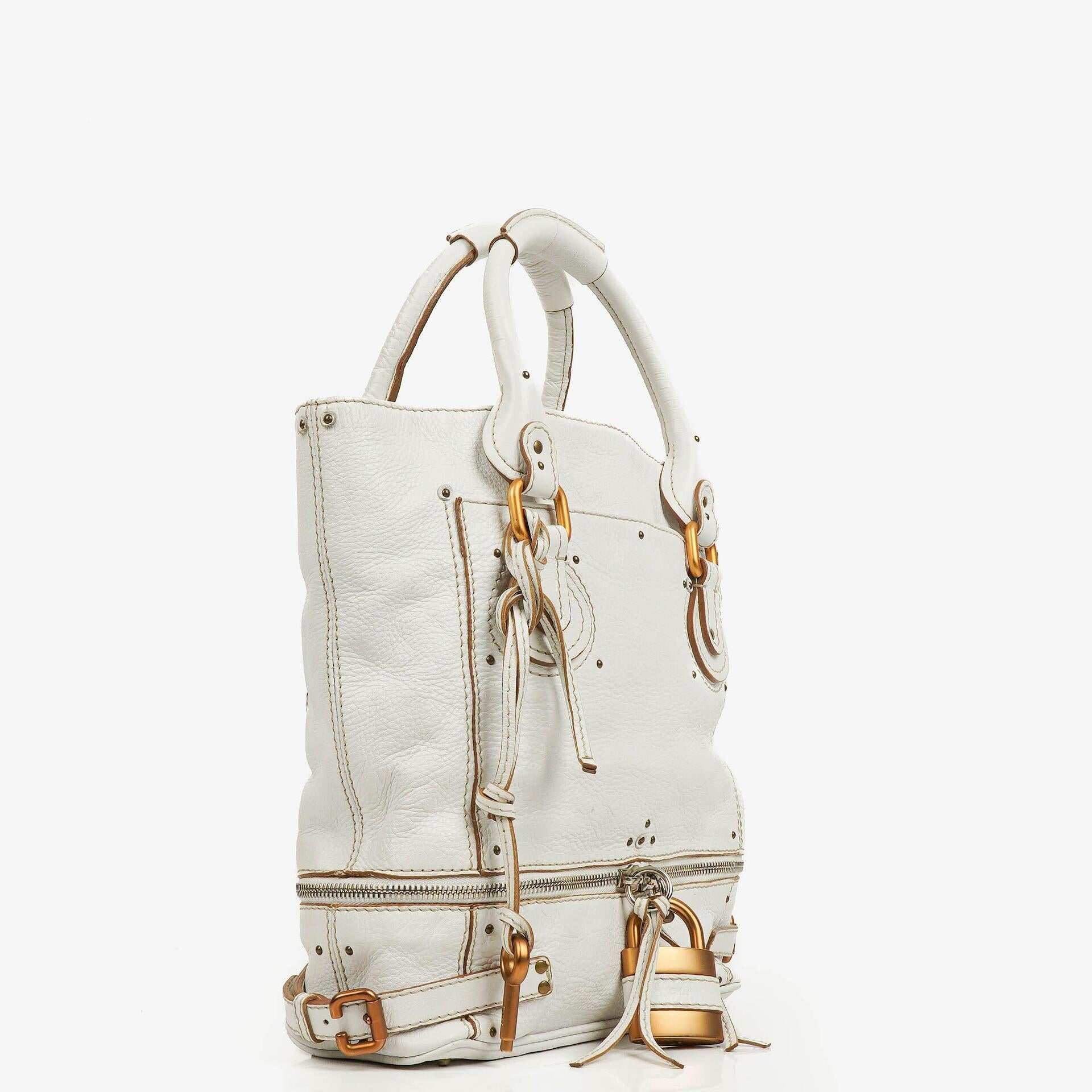 Chloé Paddington Satchel-Tasche in Weiß