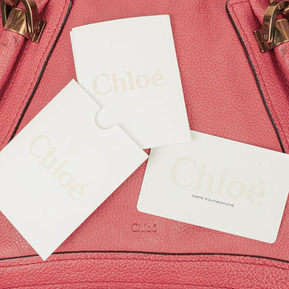 Chloe Paraty Medium Tasche aus rosa Kalbsleder
