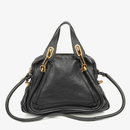 Chloé Paraty Medium Tasche aus schwarzem Kalbsleder