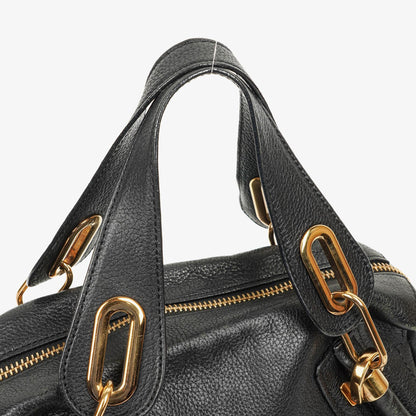 Chloé Paraty Medium Tasche aus schwarzem Kalbsleder
