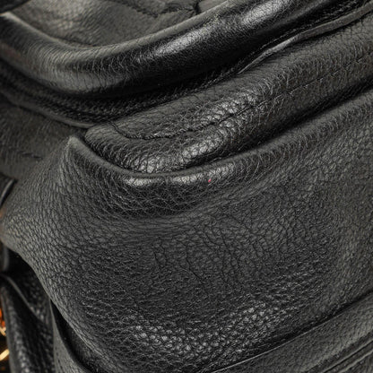 Chloé Paraty Medium Tasche aus schwarzem Kalbsleder