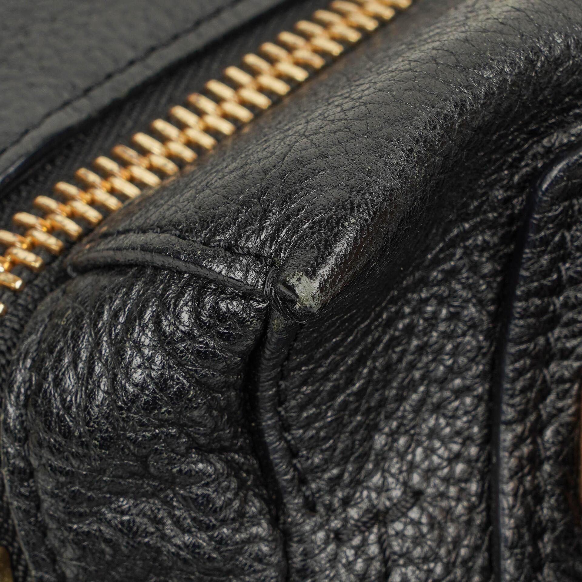 Chloé Paraty Medium Tasche aus schwarzem Kalbsleder