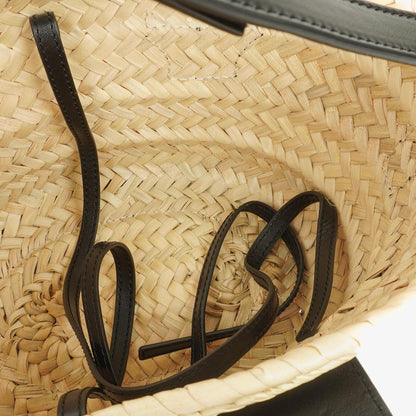 Chloe Small Sense Korbtasche aus Raffia und glattem Kalbsleder