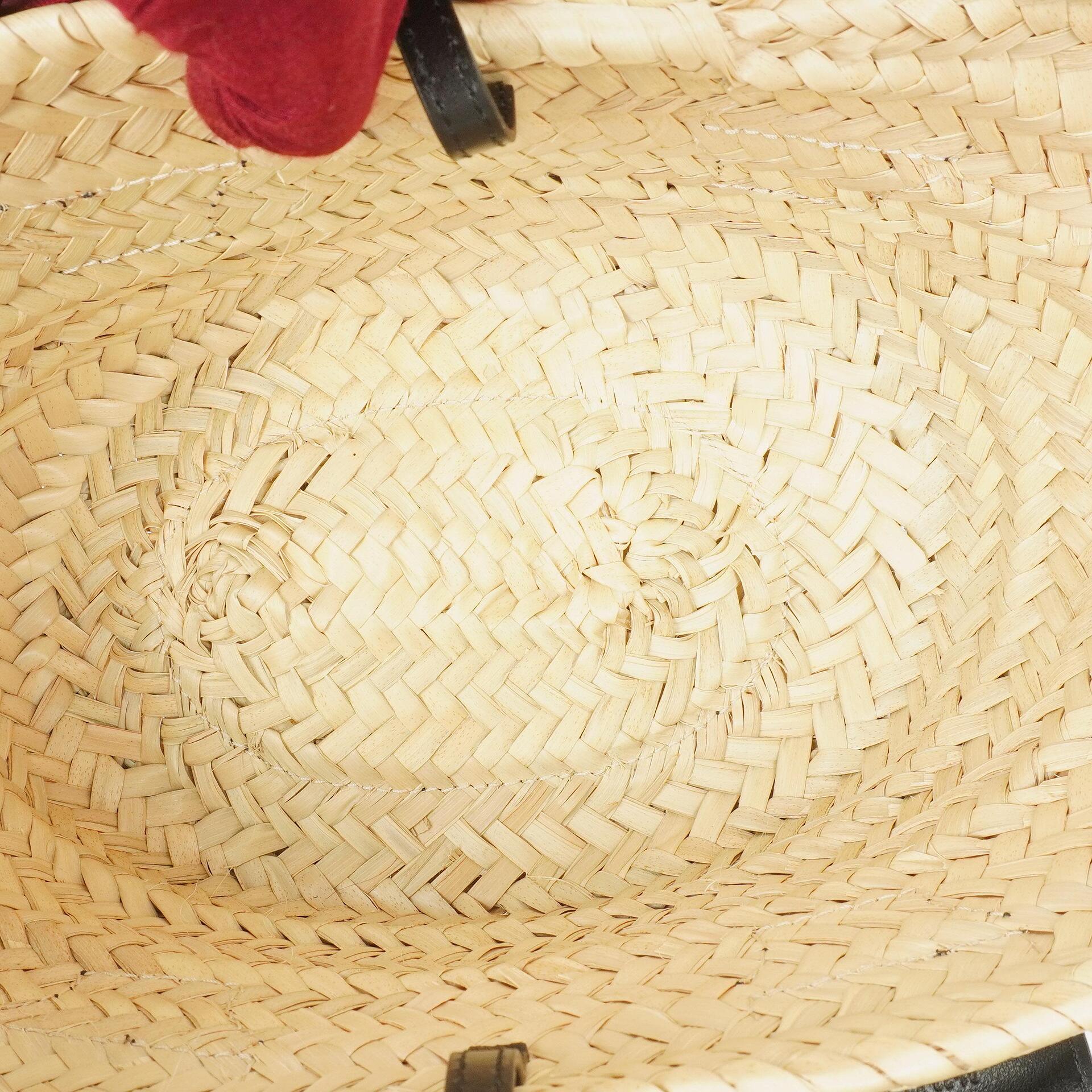 Chloe Small Sense Korbtasche aus Raffia und glattem Kalbsleder