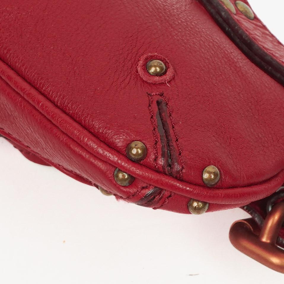 Chloe Paddington Pochette Tasche aus rotem Leder