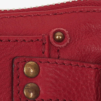 Chloe Paddington Pochette Tasche aus rotem Leder