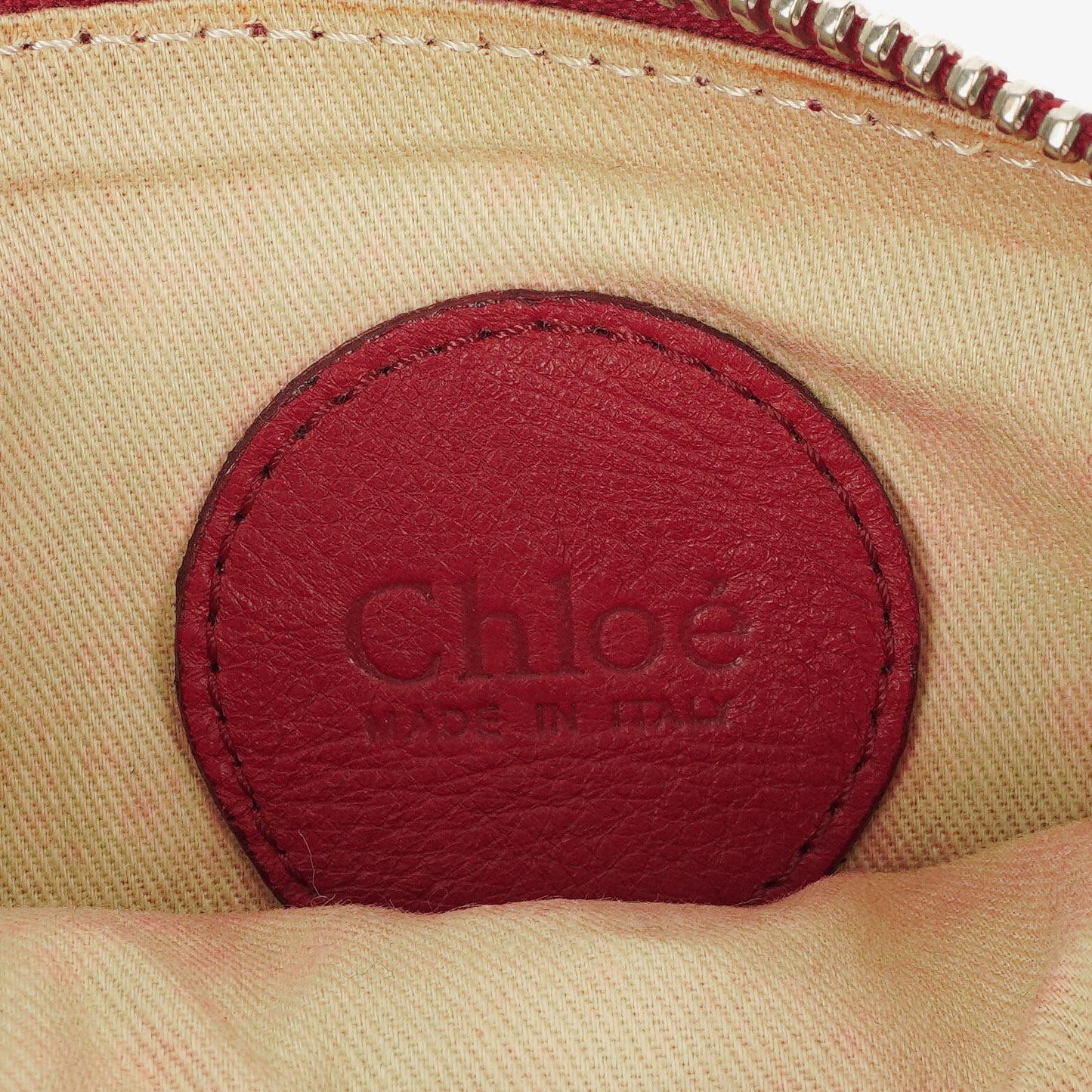 Chloe Paddington Pochette Tasche aus rotem Leder