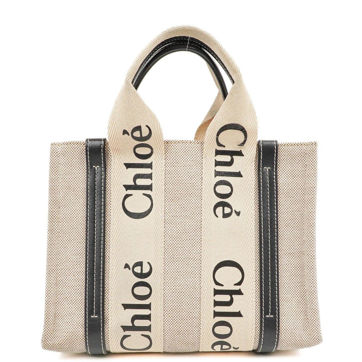 Chloé Kleine Woody Leinen Tote Bag