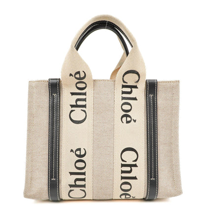 Chloé Kleine Woody Leinen Tote Bag
