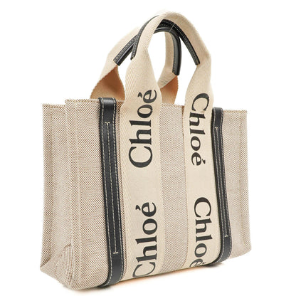Chloé Kleine Woody Leinen Tote Bag