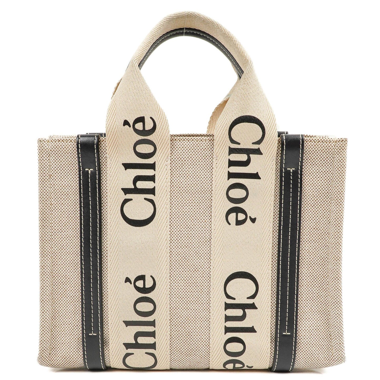 Chloé Kleine Woody Leinen Tote Bag