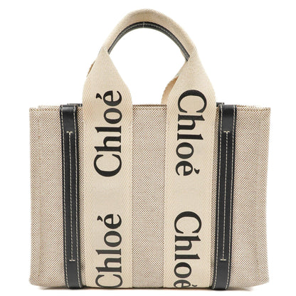 Chloé Kleine Woody Leinen Tote Bag