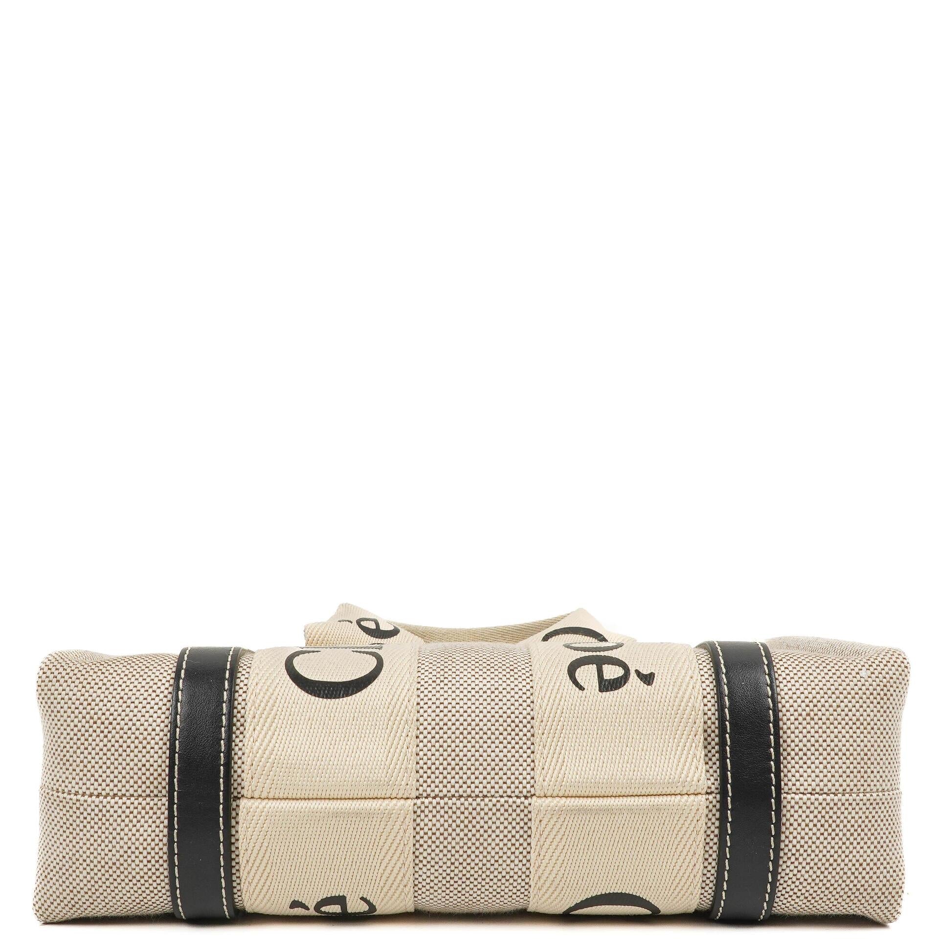 Chloé Kleine Woody Leinen Tote Bag