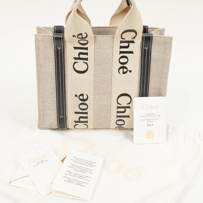 Chloé Kleine Woody Leinen Tote Bag